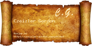 Czeizler Gordon névjegykártya